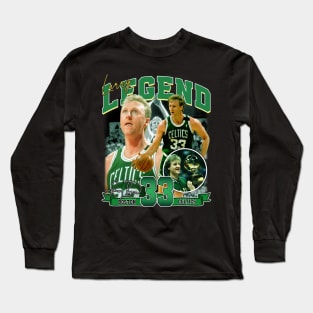 Larry Bird Legend Air Bird Basketball Signature Vintage Retro 80s 90s Bootleg Rap Style Long Sleeve T-Shirt